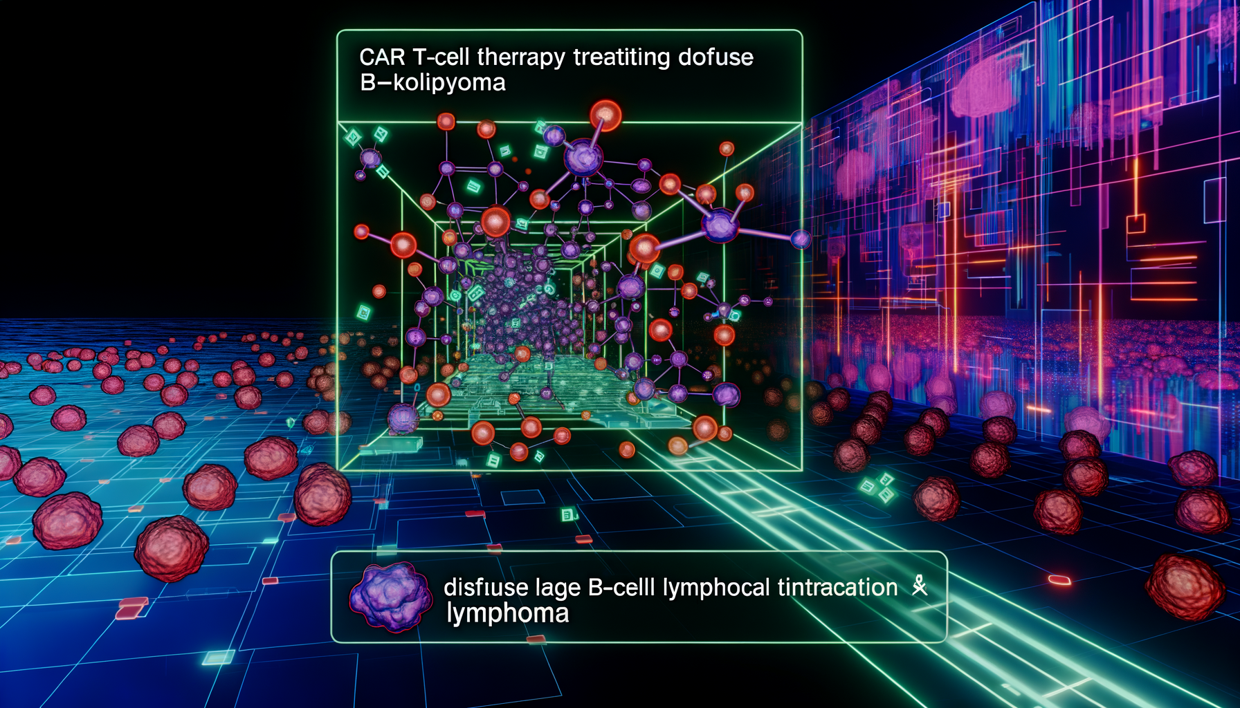 CAR T-cell therapy, DLBCL, diffuse large B-cell lymphoma
technology and  lifestyle illustration