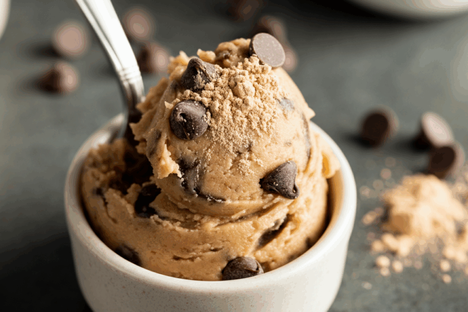 Craving dessert? This RD-approved protein cookie dough delivers 40+ grams of protein with low sugar!
