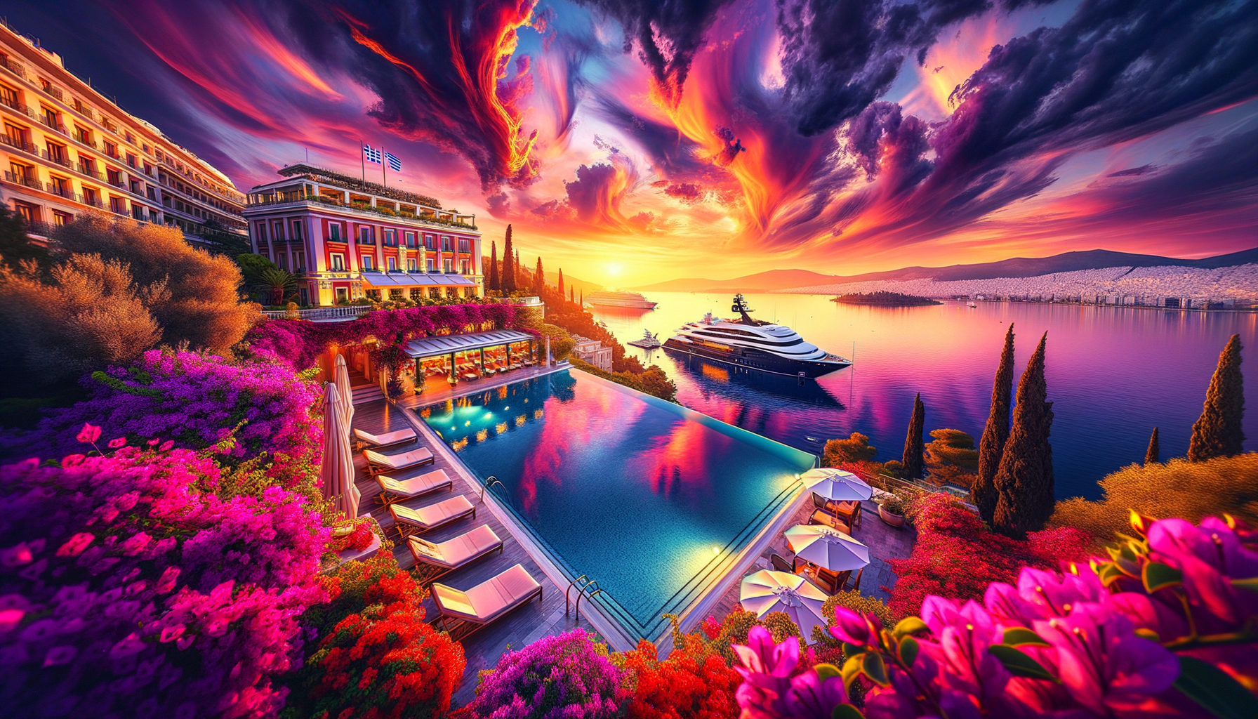 Eye-catching visual of Greece, Athens, luxury travel
and  lifestyle vibes