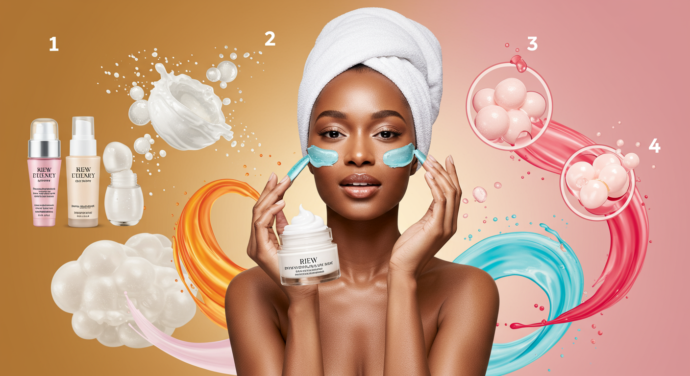 Eye-catching visual of bouncy skin, cloudlike skin, skincare
and  lifestyle vibes