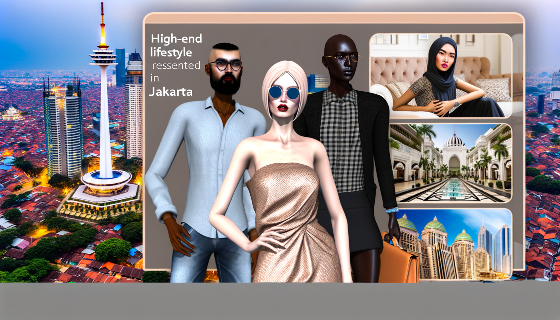 Jakarta, luxury living, travel blog
technology and  lifestyle illustration