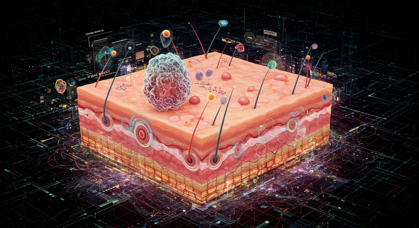 clogged pores, pores, skin care
technology and lifestyle illustration