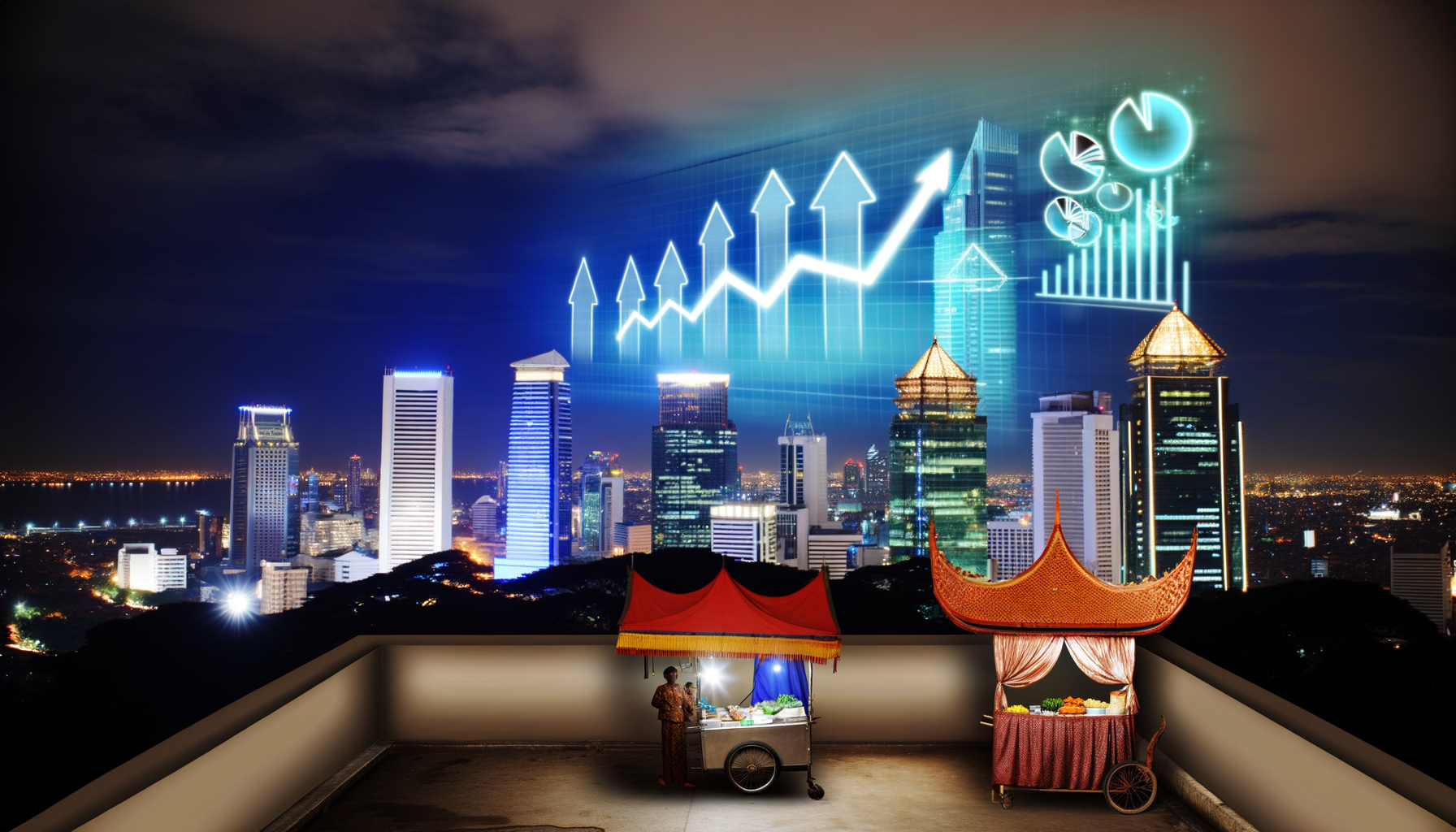 Future potential of Jakarta, luxury living, travel blog
 represented visually