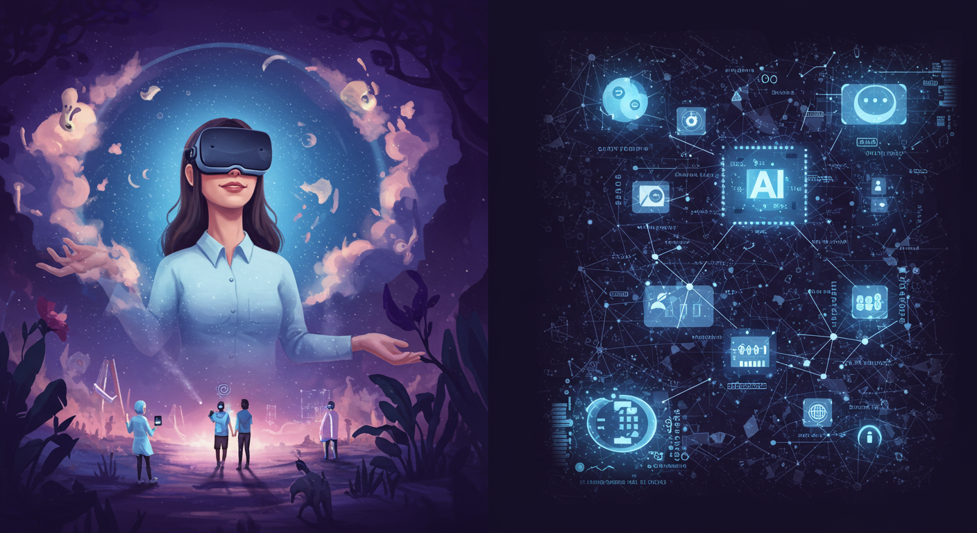 happiness, well-being, mental health
technology and  lifestyle illustration