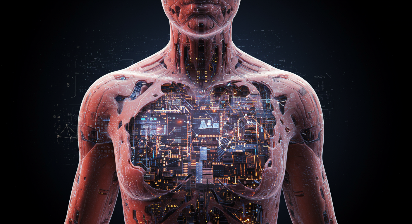 skin, evolves
 technology and lifestyle illustration