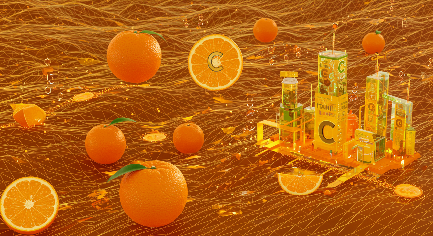 Vitamin C, Citrus
 technology and lifestyle illustration