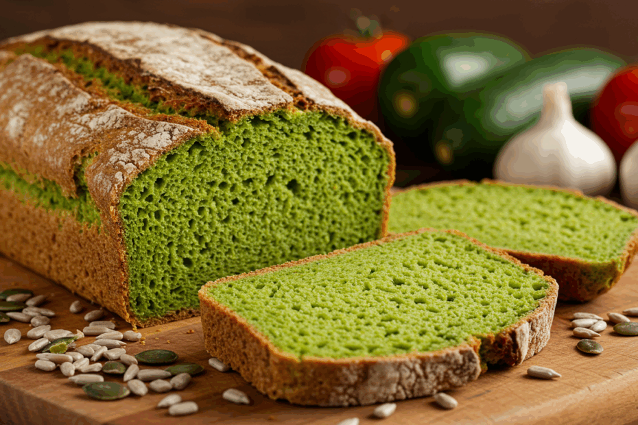 Discover a delicious grain-free bread recipe packed with nutrients! This rustic loaf has a surprising hidden veggie.