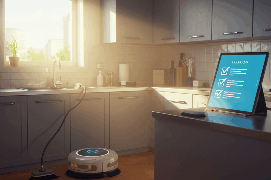 Get a pristine kitchen! Follow our 9-step guide for a natural, tech-focused cleaning experience. Easy, effective, and doable!