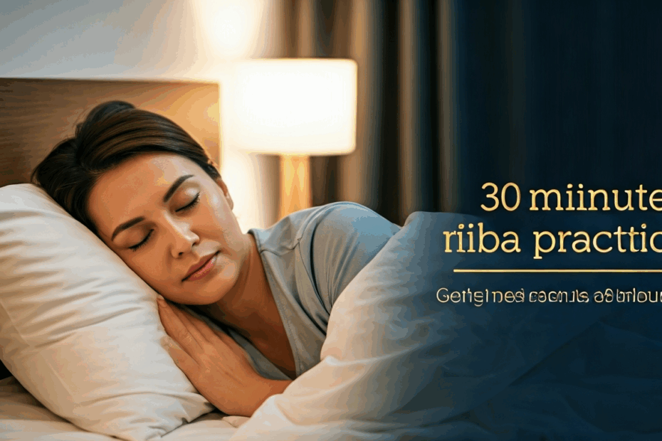 Struggling to sleep? This 30-minute practice can drastically improve your sleep quality. Find out how!