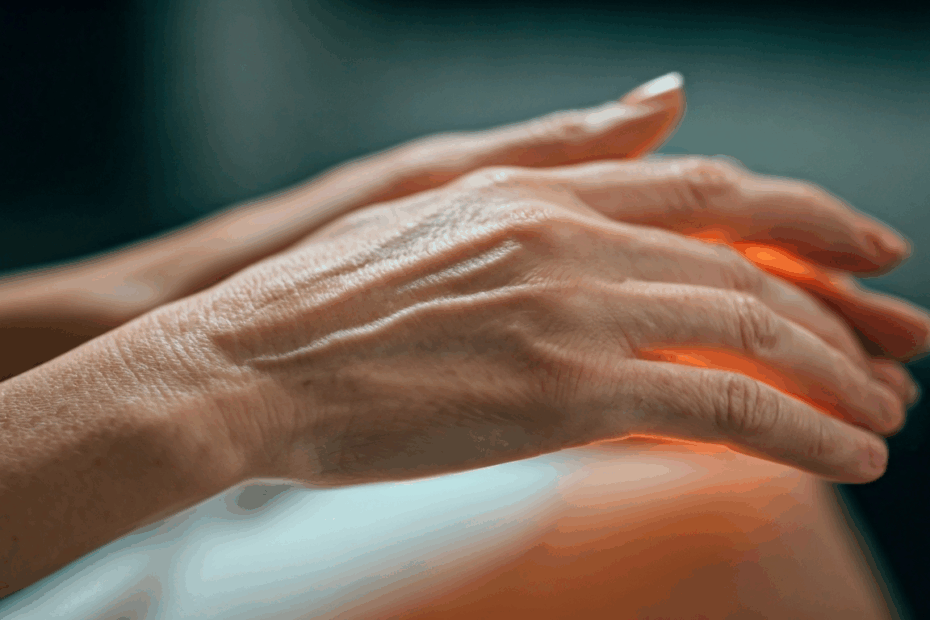 Turn back time on your hands! Discover a simple 10-minute daily routine and the Omnilux Contour Glove.