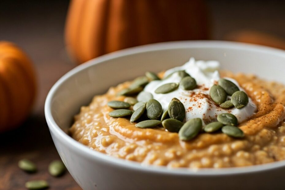 Enjoy guilt-free dessert for breakfast! Packed with 16g fiber and no added sugar, these pumpkin pie oats are a game-changer.