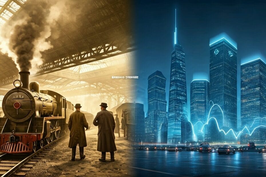 Explore the parallels between the AI boom and the railway mania. Learn about investment risks and historical lessons!