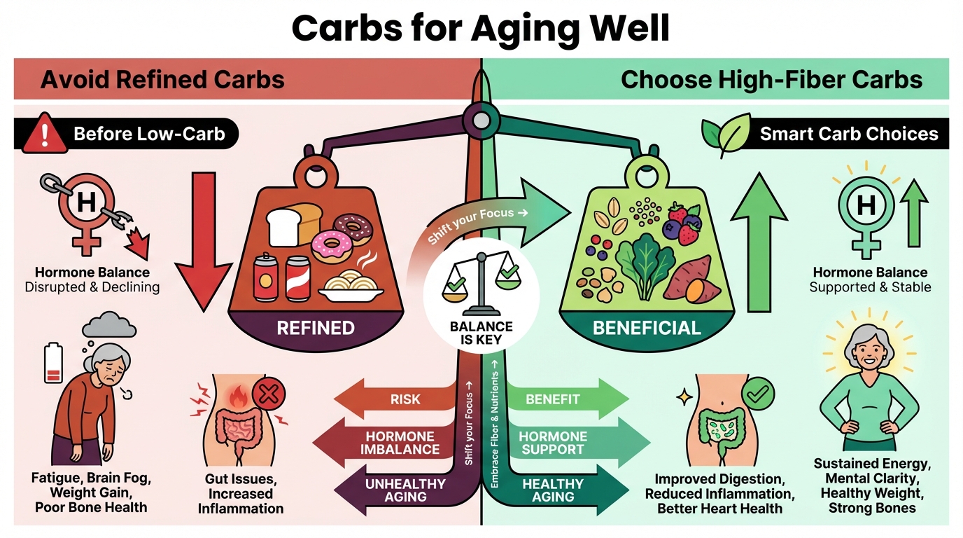 Diagram illustrating carb metabolism and women's health