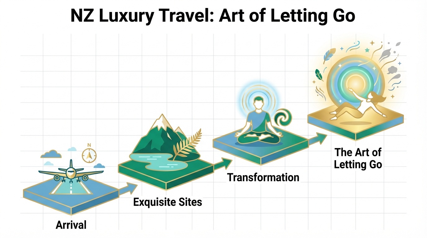 Diagram of letting go in travel
